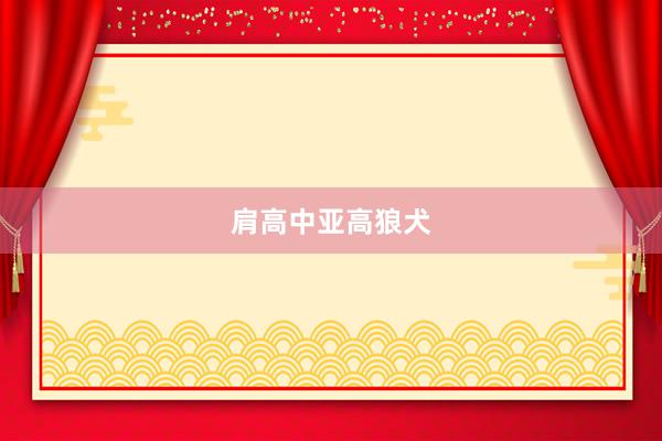 肩高中亚高狼犬